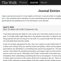Screenshot of The Walk website.